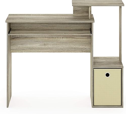 Miniatura 6 de Furinno 12095BK/BR Econ - Escritorio multiusos para oficina en casa, Madera, Roble Sonoma/Marfil Sonoma Oak/Marfil,Columbia Nogal/Marrón