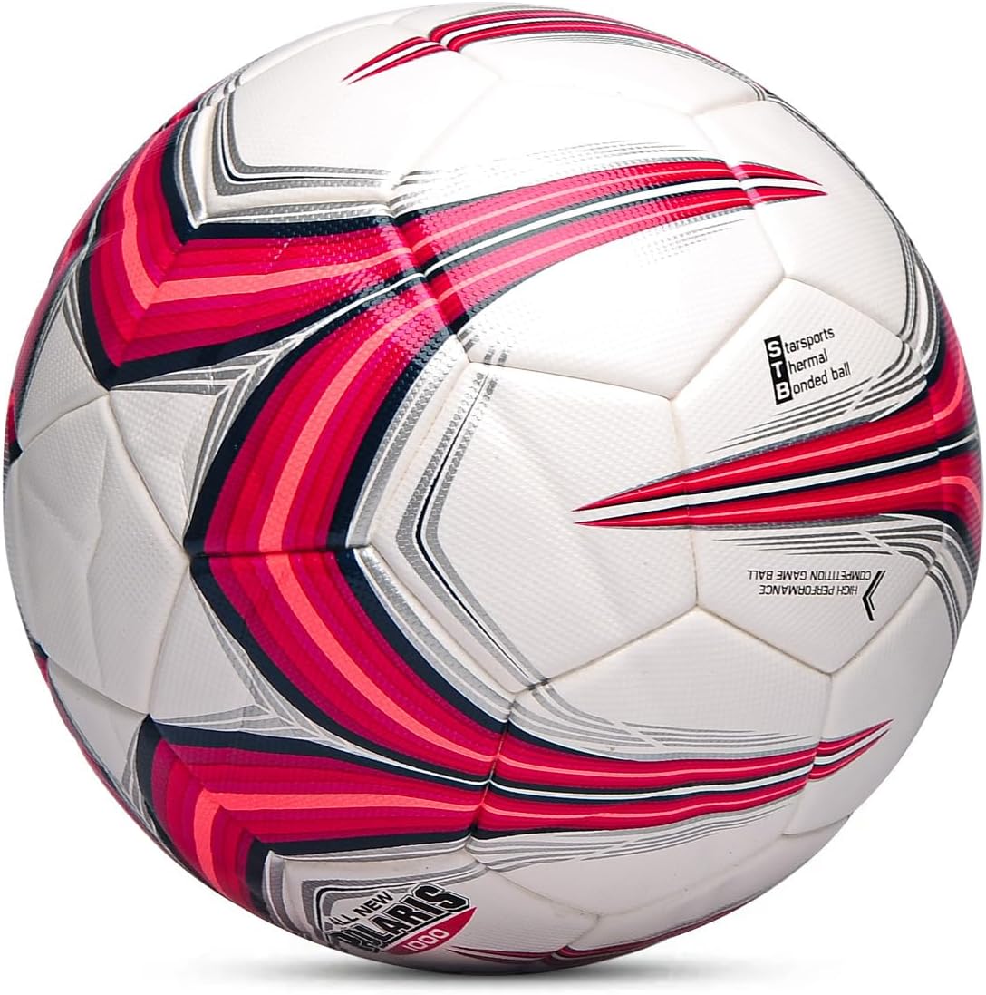 Soft PU Leather Soccer Ball, Indoor Outdoor Team Sports, Training Practicing Game Match Soccer Ball Gift for Adult Youth, 1pcs