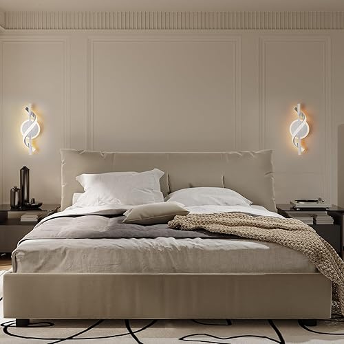 Miniatura 7 de EIDISUNY Apliques de pared, luces LED de pared de 9 W, lámpara de pared moderna en espiral, lámparas de noche decorativas, lámpara para escaleras,