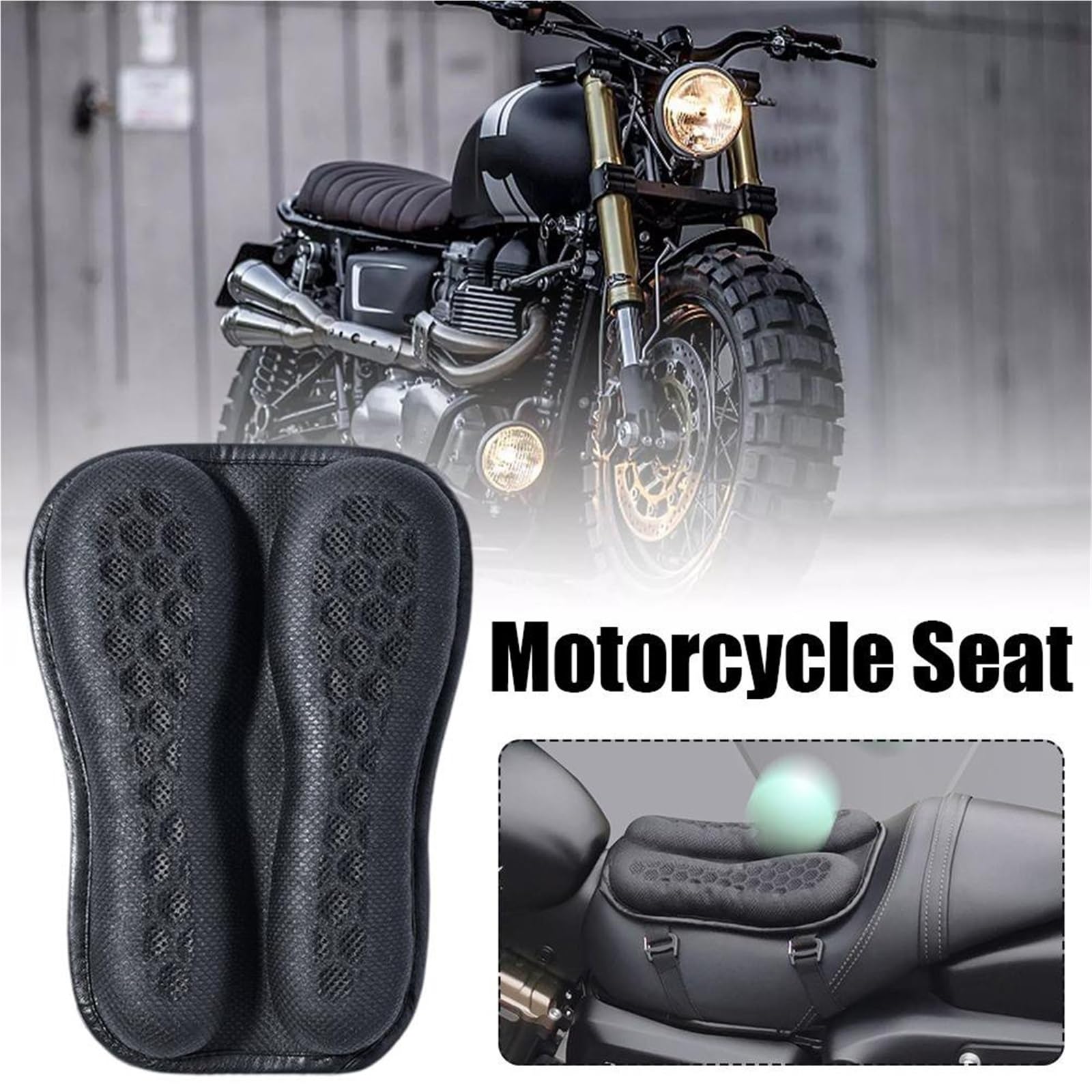 1 Cuscino Per Sella Moto In Gel Comfort, Universale