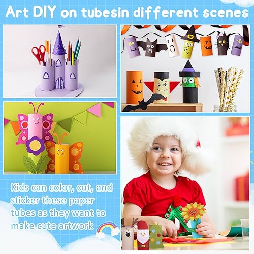 Miniatura 7 de Henoyso Paquete de 36 tubos de cartón para manualidades de 1.77 x 10 pulgadas, rollos vacíos de papel higiénico, tubos redondos gruesos de cartón