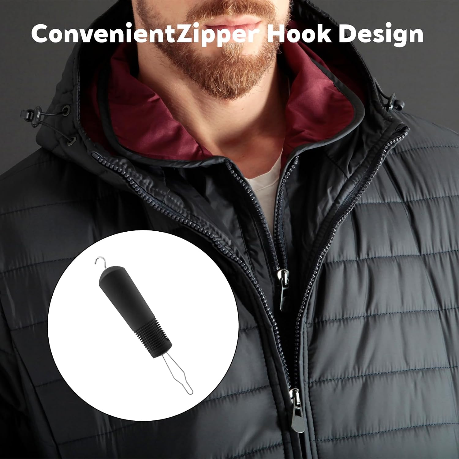 Button Hook for Seniors - One-Handed Button Assist Tool for Elderly & Disabled, Durable Zipper Pull Helper for Dresses, Shirts, and Daily Living (1 Pack)