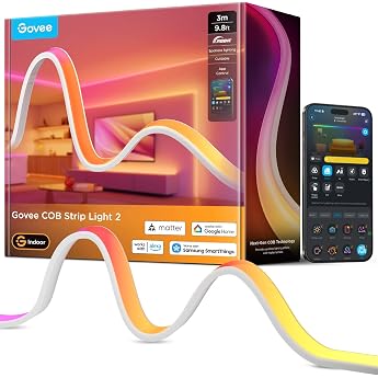 Govee COB Strip Light 2, RGBIC LED Strip 3 m, 1,000 K-10,000 K with Matte | Luminblend+ Compatible with Alexa, Google Home, M