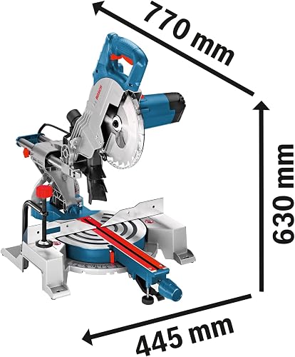 Bosch Professional Troncatrice radiale GCM 80 SJ (1.400 Watt, Ø lama: 216 mm, incl. 2 lama per sega circolare, chiave a brugola) - 3