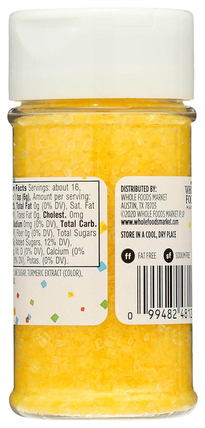 365 by Whole Foods Market, Yellow Decorating Sugar, 3.3 Ounce (Pack of 5) - Image 5