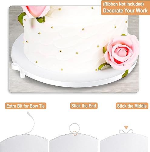 Miniatura 6 de BOARDS+ Sleek Cake Drum de 8, 10 y 12 pulgadas (3 tamaños, 10 unidades en total)  Redondas de pastel de 12 pulgada de grosor  Herramienta gratuita