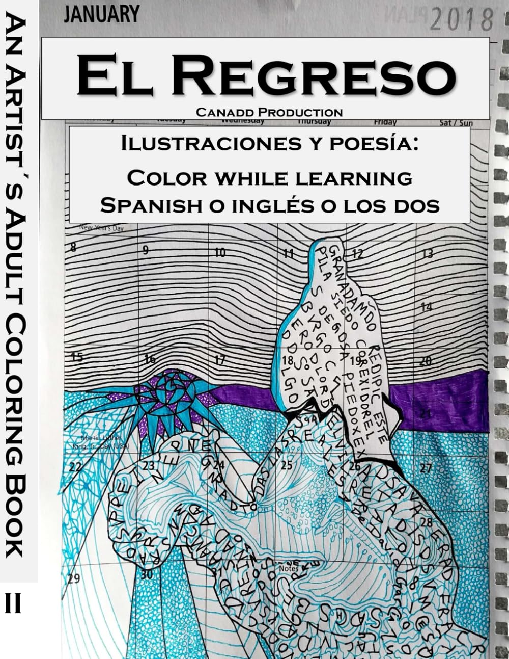Livre bilingue El Regreso apprentissage simultané espagnol anglais par coloriage créatif