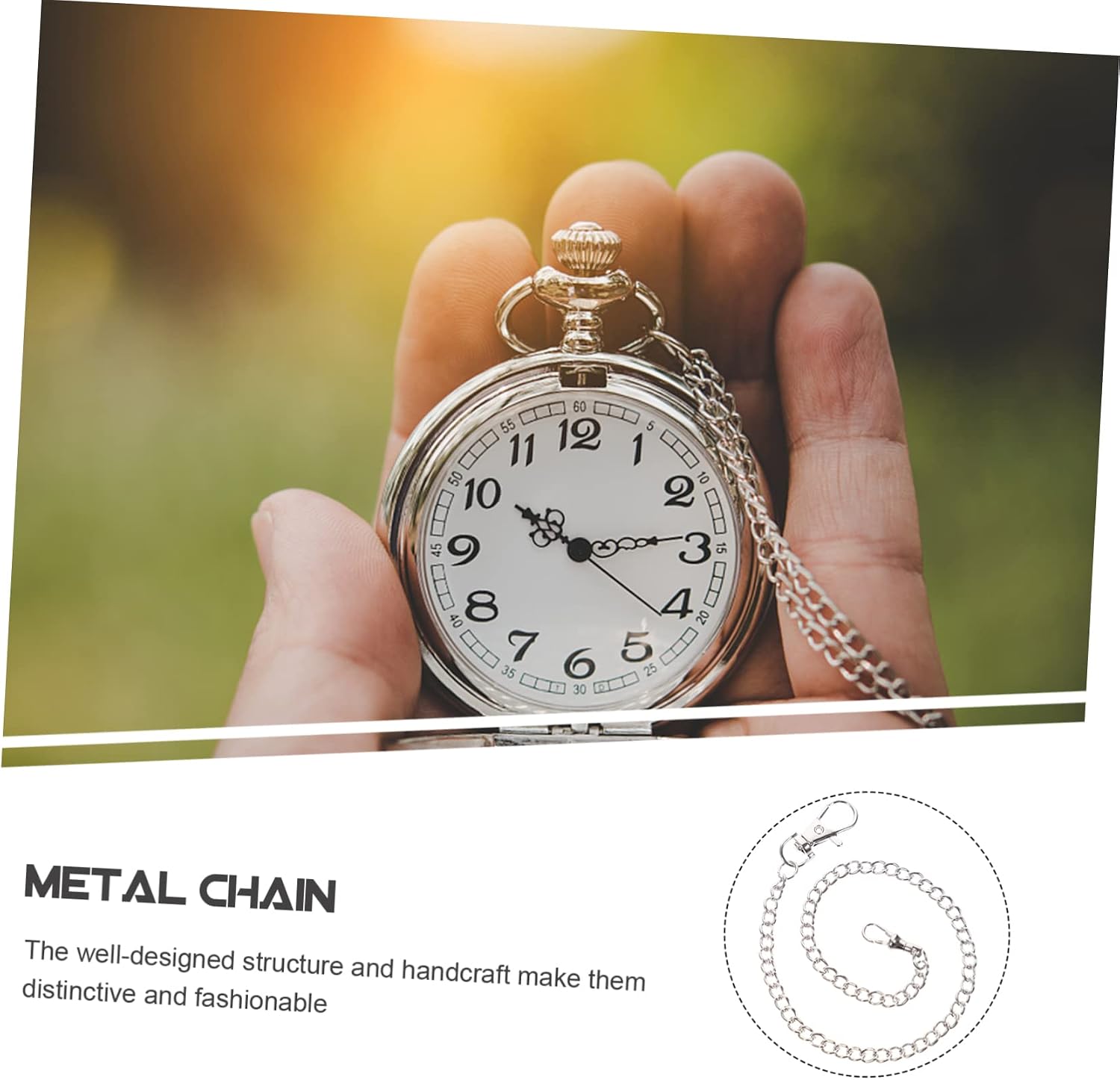 Didiseaon Metal Pocket Watch Chain for Men Decorative Jeans Chain Father Day Fashion Accessory
