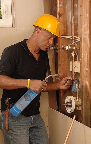 Miniatura 5 de Flame King Tanque de cilindro de soldadura de propano vacío de 1 libra, reutilizable y transportable, opción de recarga segura y legal, 14.1 onzas,