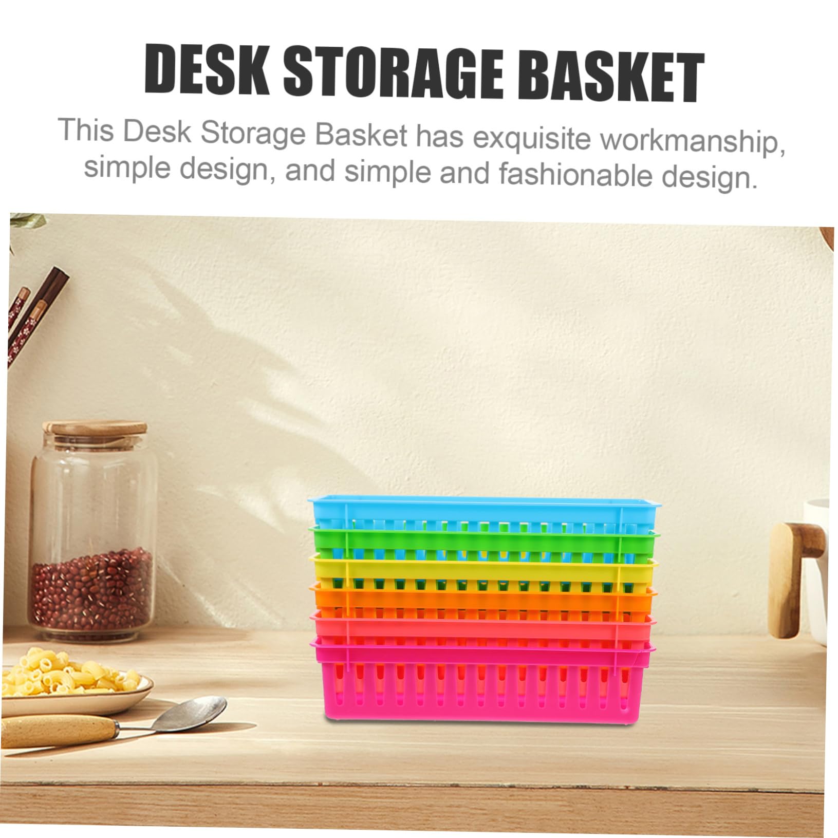 Lot De 4 Porte-crayons En Plastique Pour Salle De Classe Bac À Crayons Panier De Rangement De Bureau Porte-crayons Décole 6 Pièces X 4