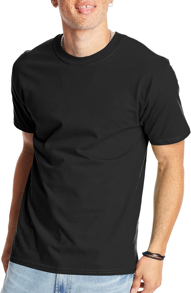 Hanes Camiseta Beefy-T para hombre, camisetas de algodón pesado para hombre, paquete de 1 o 2, camisetas para hombre (altas