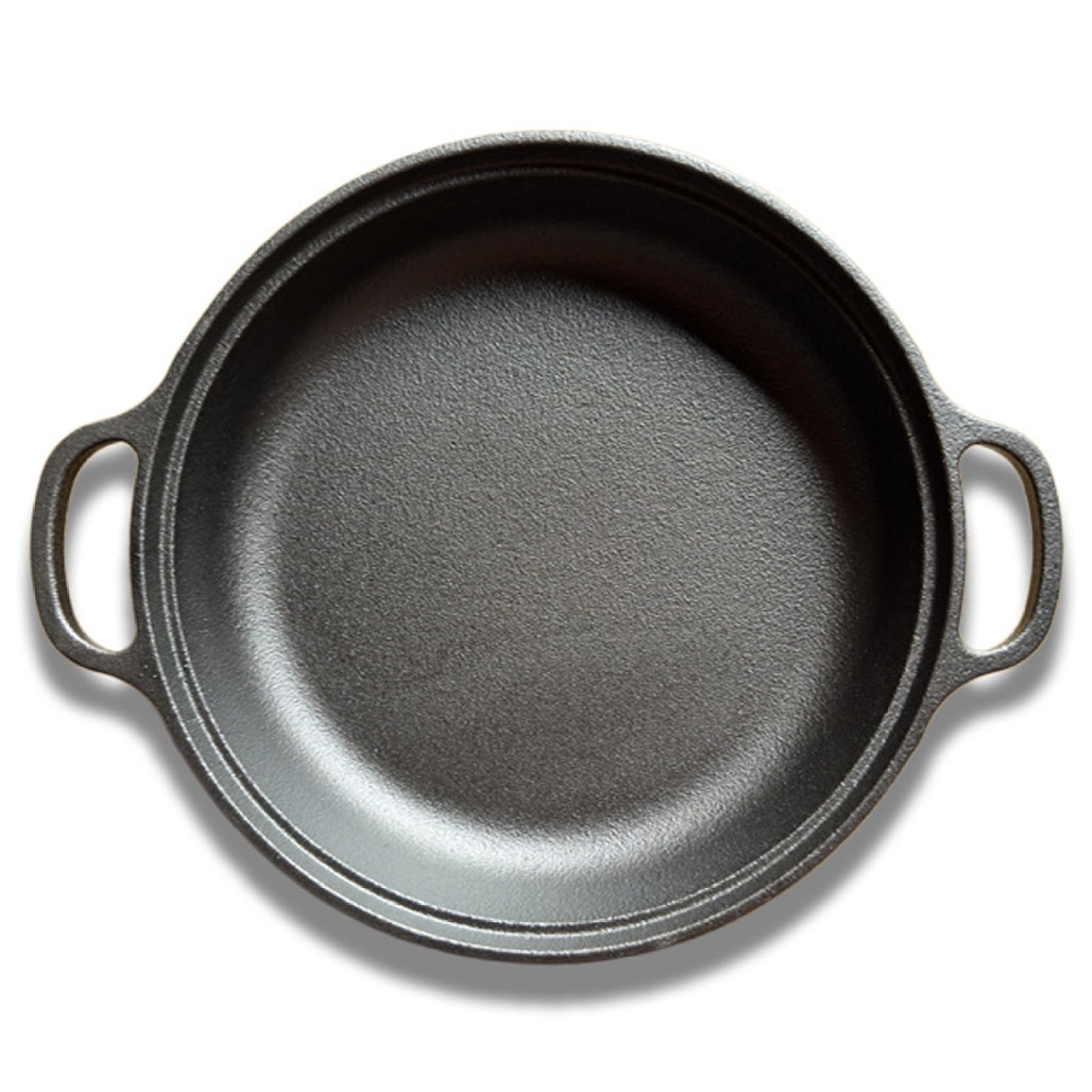 Poêle en fonte induction 22 cm antiadhésive avec double poignée pour cuisson au four