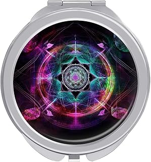 Art Colorful Travel Makeup Mirror Portable Co...