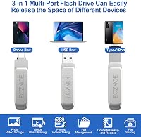 EOZNOE 32GB USB Pendrive Telefonhoz - 3in1 Adattároló Fotókhoz és Videókhoz, Alkalmazás Nélkül, Android/iOS/PC Kompatibilis, USB 3.0 3