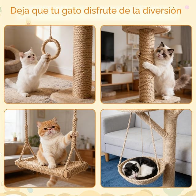 Foto 4 de 7 de Cuerda Rascador para Gatos 6mm x 100m, Cuerda de Yute