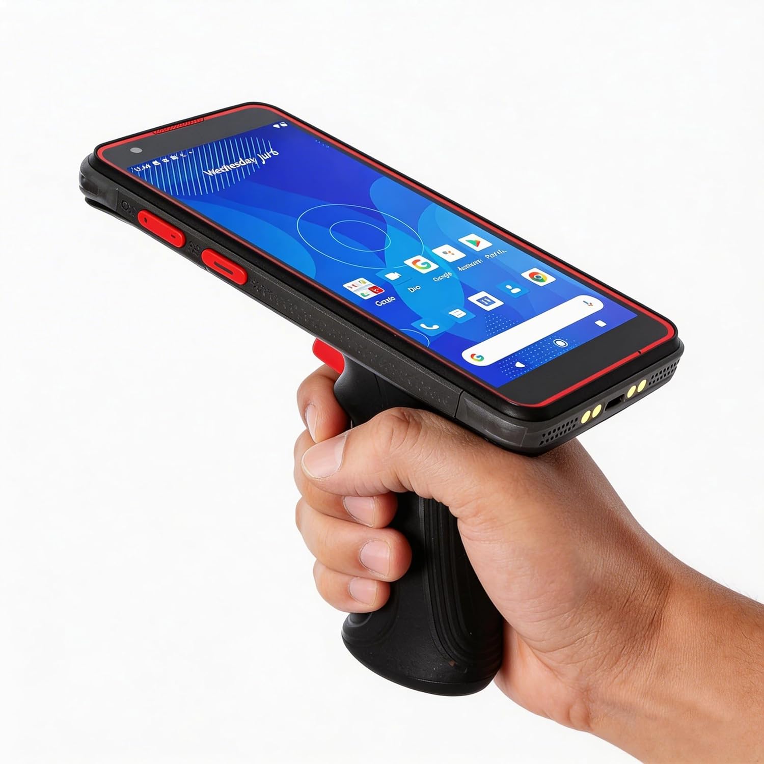 6" Rugged PDA Android 13 Handheld Terminal 4GB RAM 64GB ROM, CM60 2D Scanner Barcode Reader, 4G WiFi GPS, 8000 mAh Battery, IP68 Waterproof Android Barcode Scanner with Pistol Grip