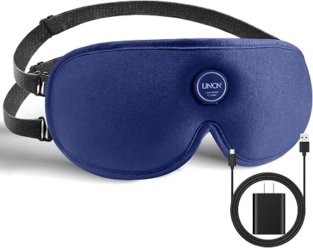 Heated Eye Mask Cordless Warm Compresses for Dry Eyes, Rechargeable Eye Heating Pad with 4 Temperature Settings, Auto Off
