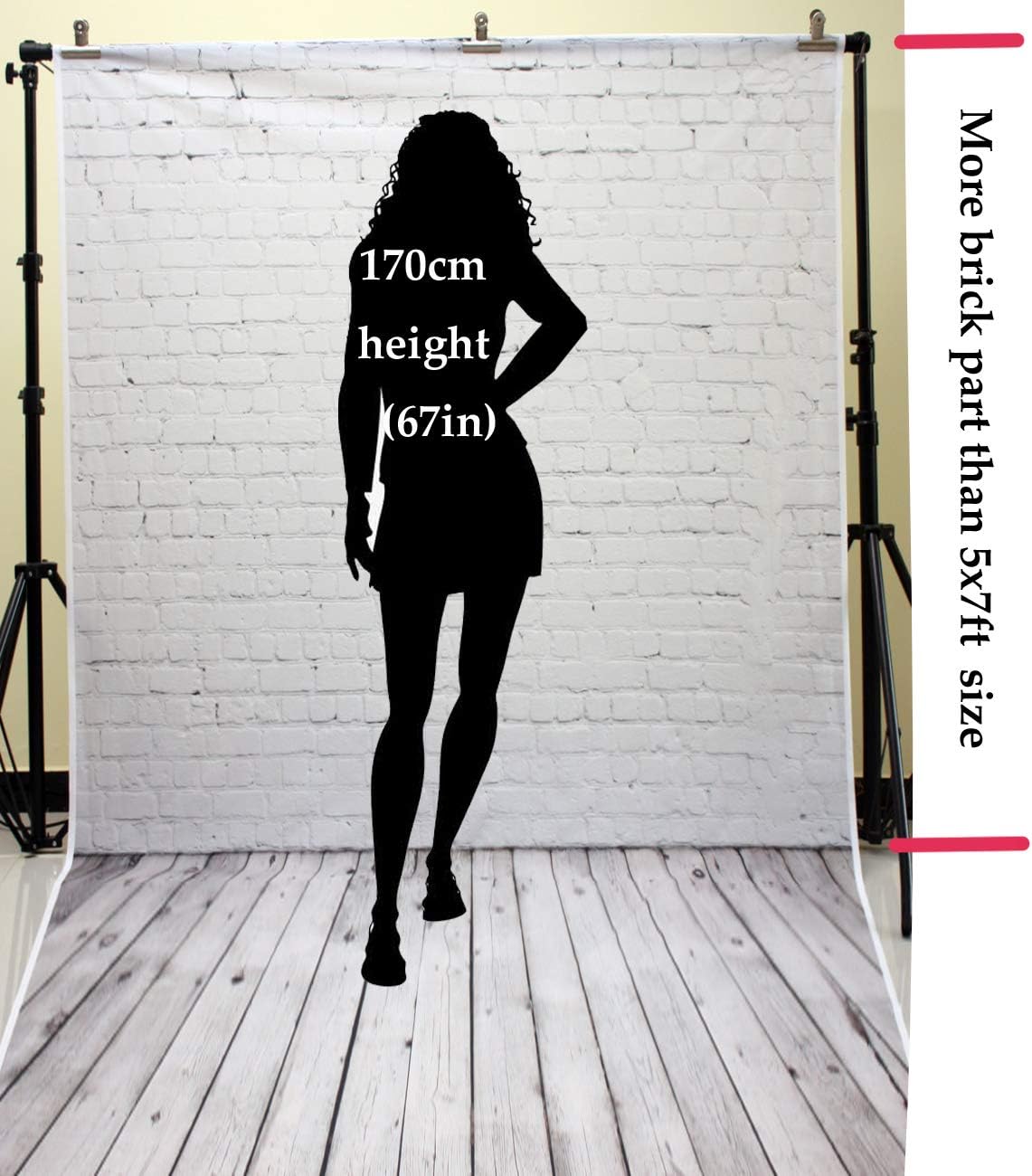 HUAYI 5'x10' Vinyl Backdrop for Photo Studio Pictures Home Decoration DIY Food Background Brick and Wood Floor D-2504 : Electronics