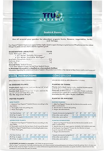 Miniatura 48 de True Organic Harina de huesos: fertilizante orgánico para el crecimiento, la floración y la producción de frutas, bolsas de 3 libras cubren 61 pies