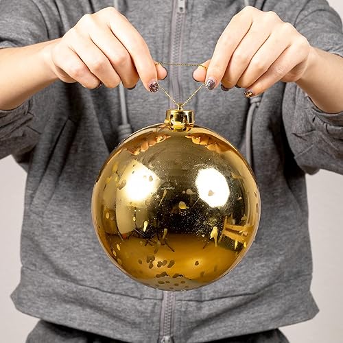 Miniatura 13 de XmasExp Juego de 24 mini esferas de Navidad inastillables para bolas de árbol de Navidad de 1.181 in/1.18 pulgadas (oro rosa)