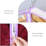 Zilink Breathable Dress Bags for Gowns 72" Clear Wedding Gown Garment Bag for Hanging Clothes with 4" Gussted for Long Evening Dresses, Fur Coat, Long garment Bags for Evens, Set of 2