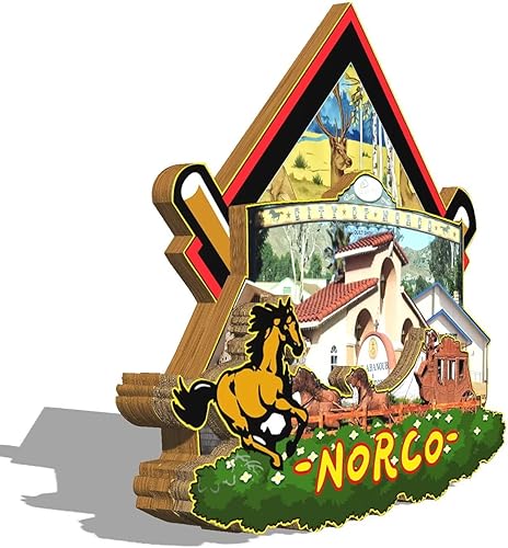 Miniatura 2 de Norco California USA - Imán de madera para nevera, 3D, monumentos de viaje, coleccionables, recuerdos, decoración hecha a mano