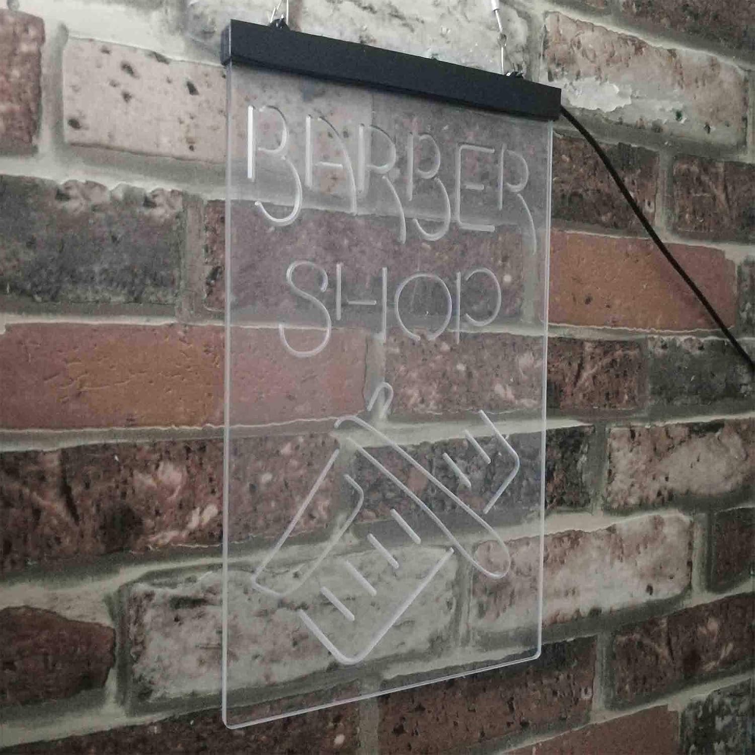 ADVPRO Barber Shop Display Dual Color LED Neon Sign Blue & Yellow 16 x 24 Inches st6s46-i3902-by