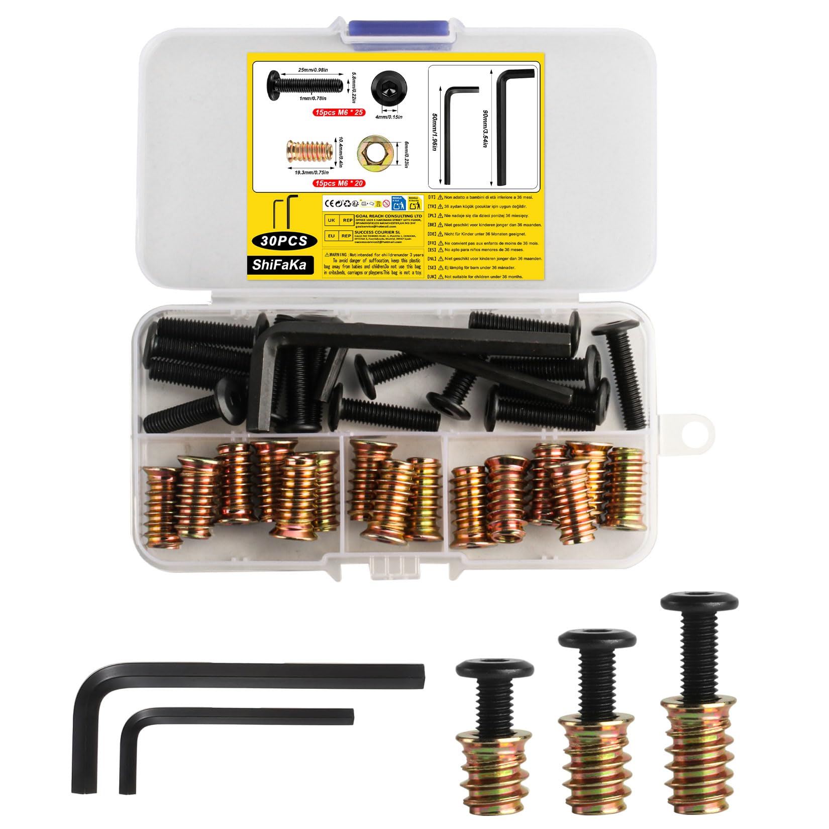Lot De 20 écrous à œil De Levage M6 X 15 Mm Uxcell – Costaud Pour Le Bricolage !