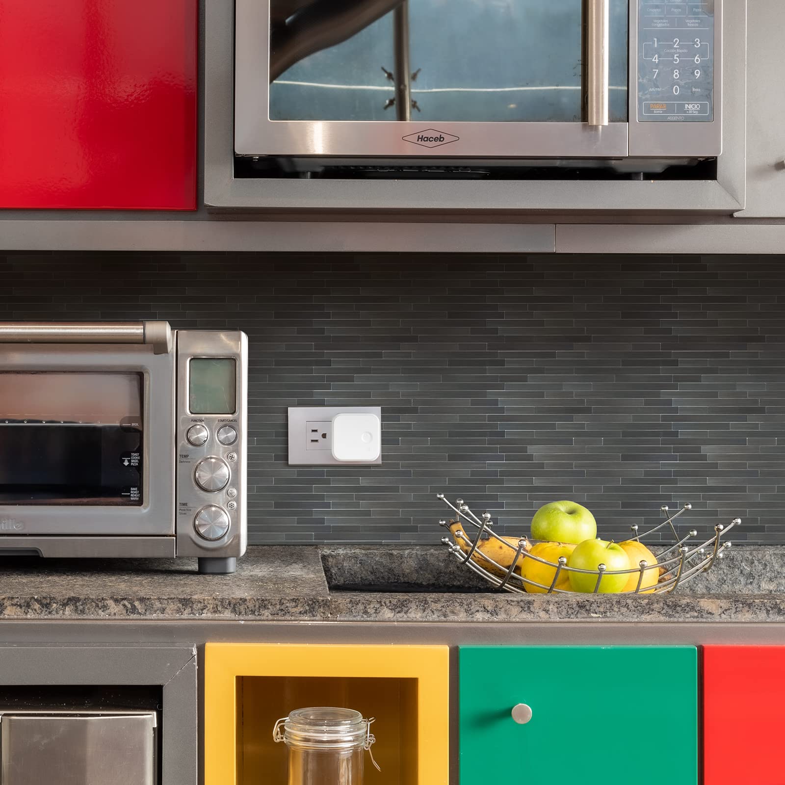 Black Peel and Stick Backsplash Linear Subway Tile, Self Stick Aluminum Metal Surface DIY Stick on Wall Tiles for Kitchen Bathroom(6 Sheets)