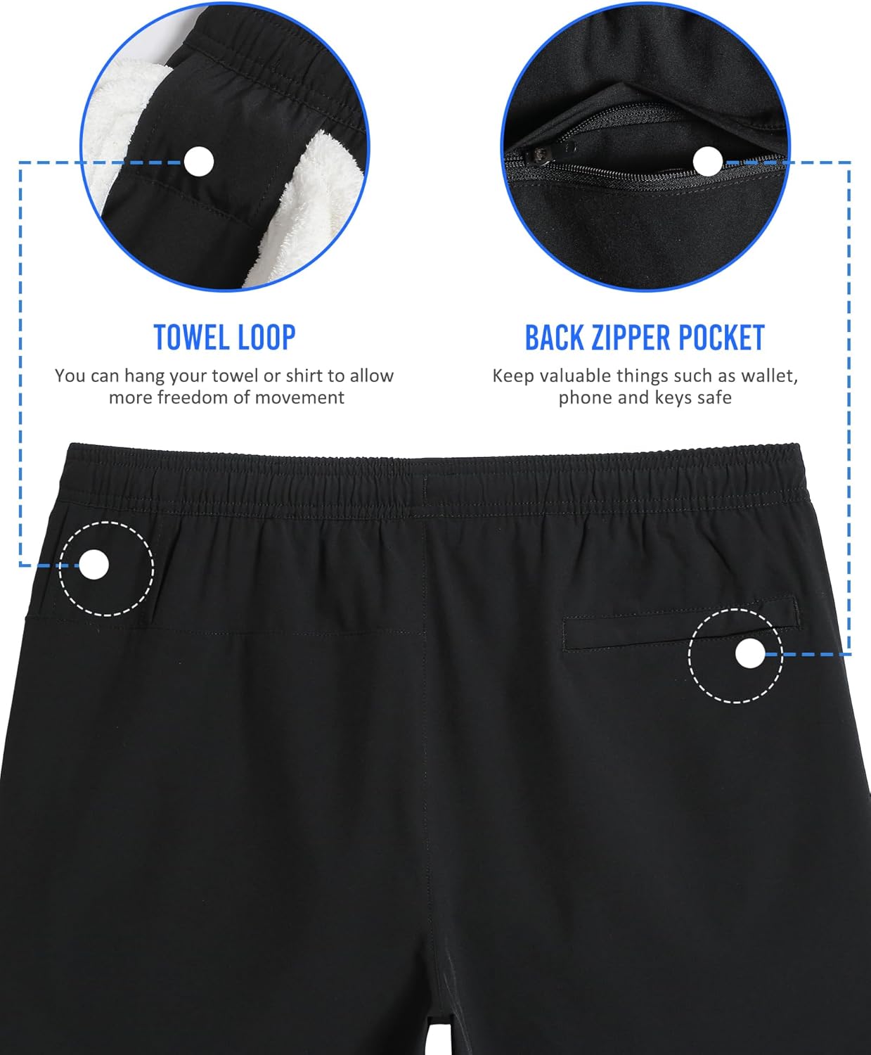 maamgic Mens 5" Gym Running Shorts for Men 2 in 1 Quick Dry Workout Athletic Shorts - Image 5