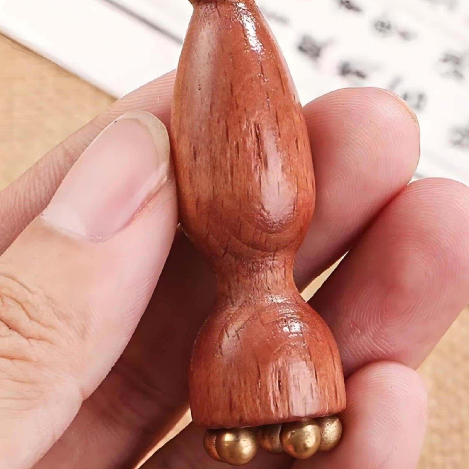3 Piezas Rodillo de Masaje Rodillo para Pies Herramienta de Reflexología Herramienta de ón Puntual Cuerpo Madera con Detalles de Metal para, 6 piezas