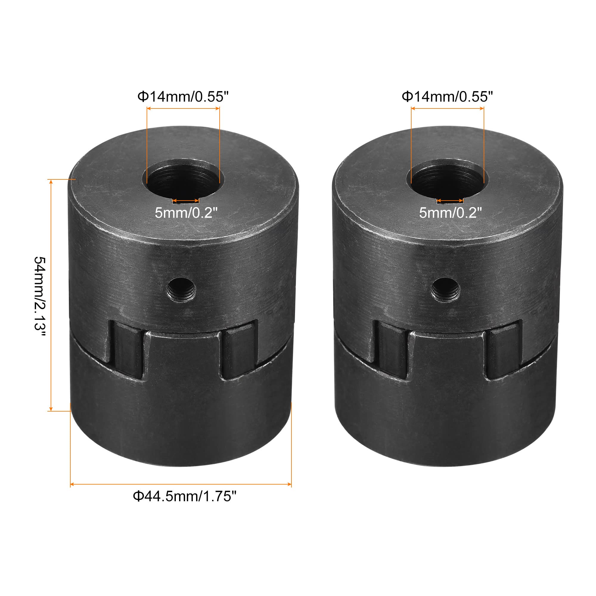 sourcing map Flexibel Kupplung Welle 14mm bis 14mm Motor Kupplungsgelenk 54mmx44.5mm