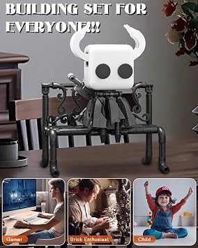 BrickTribe Knight Figure Building Toys, Popular Game Knight Merch Building Set with Light, Birthday for Adult and Kids, Compatible with Lego, 370 PCS