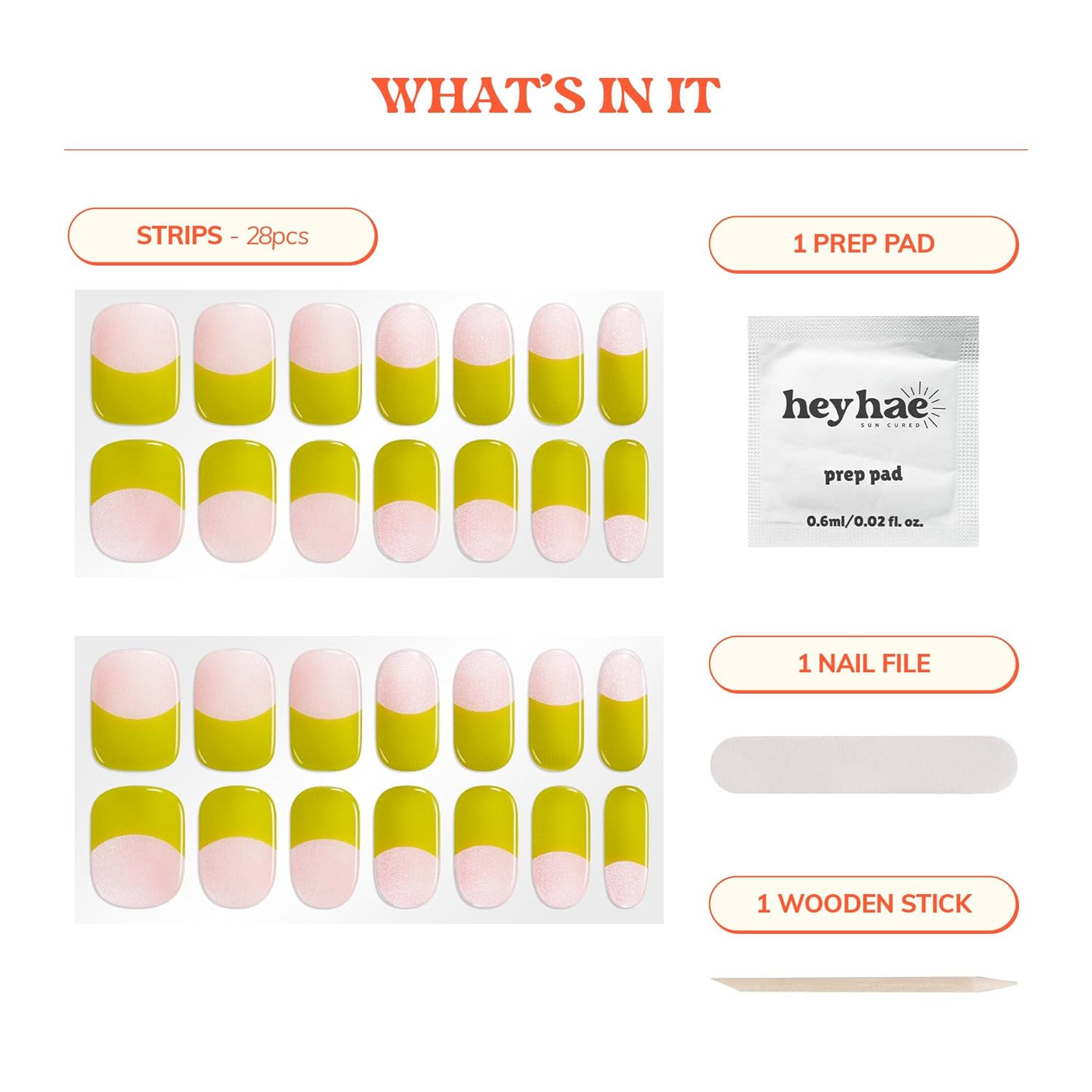 Essentials Bundle - Semi Cured Gel Nail Strips (Hey, Dirty Martinis) + Top Gel [2 Pack]