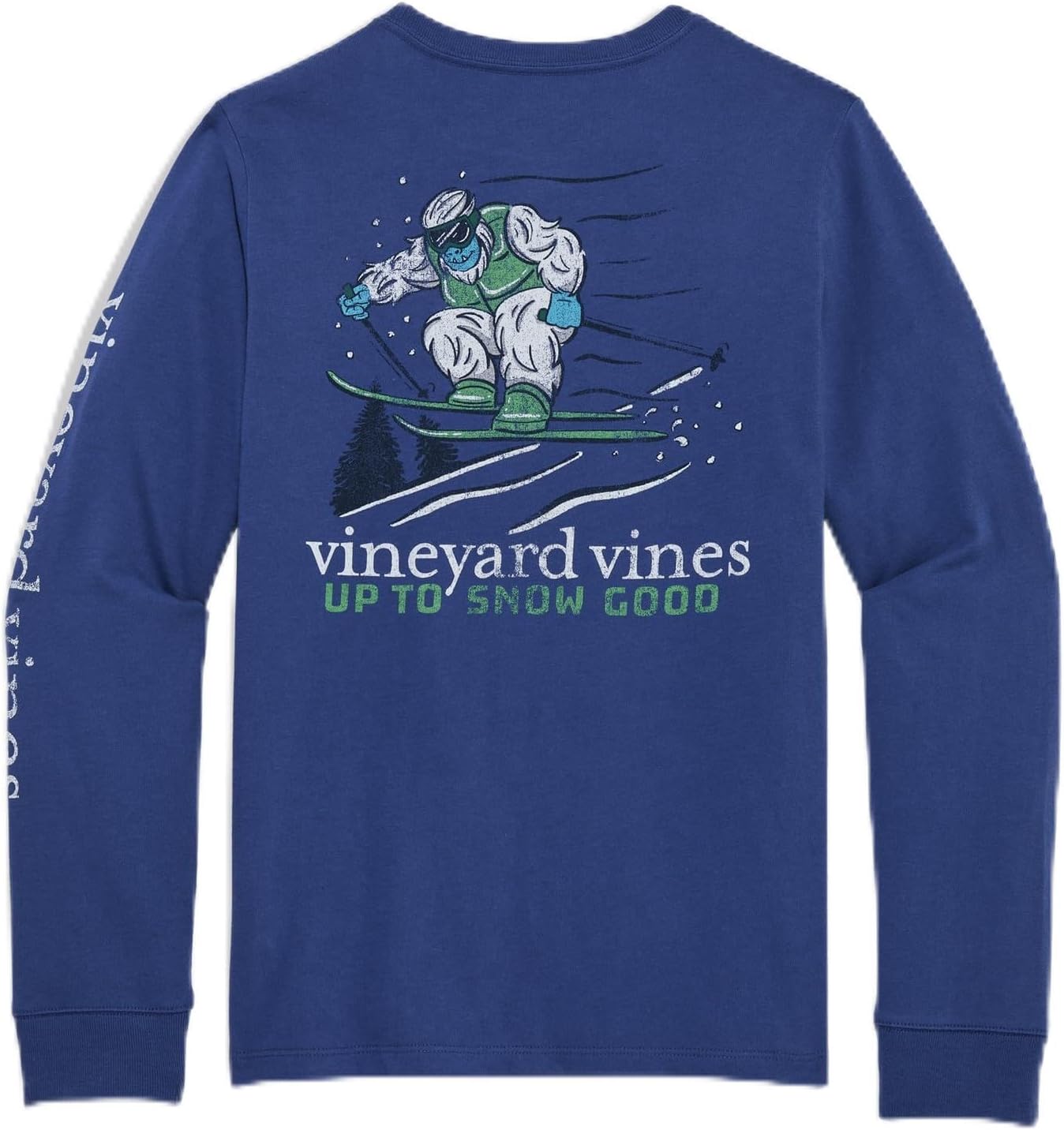 vineyard vines Boys' Yeti Up to Snow Good Long-Sleeve Pocket Tee