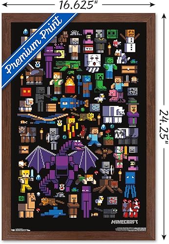 Vista 64 de Trends International póster de pared de Mobbery de Minecraft Paquete de póster y montaje