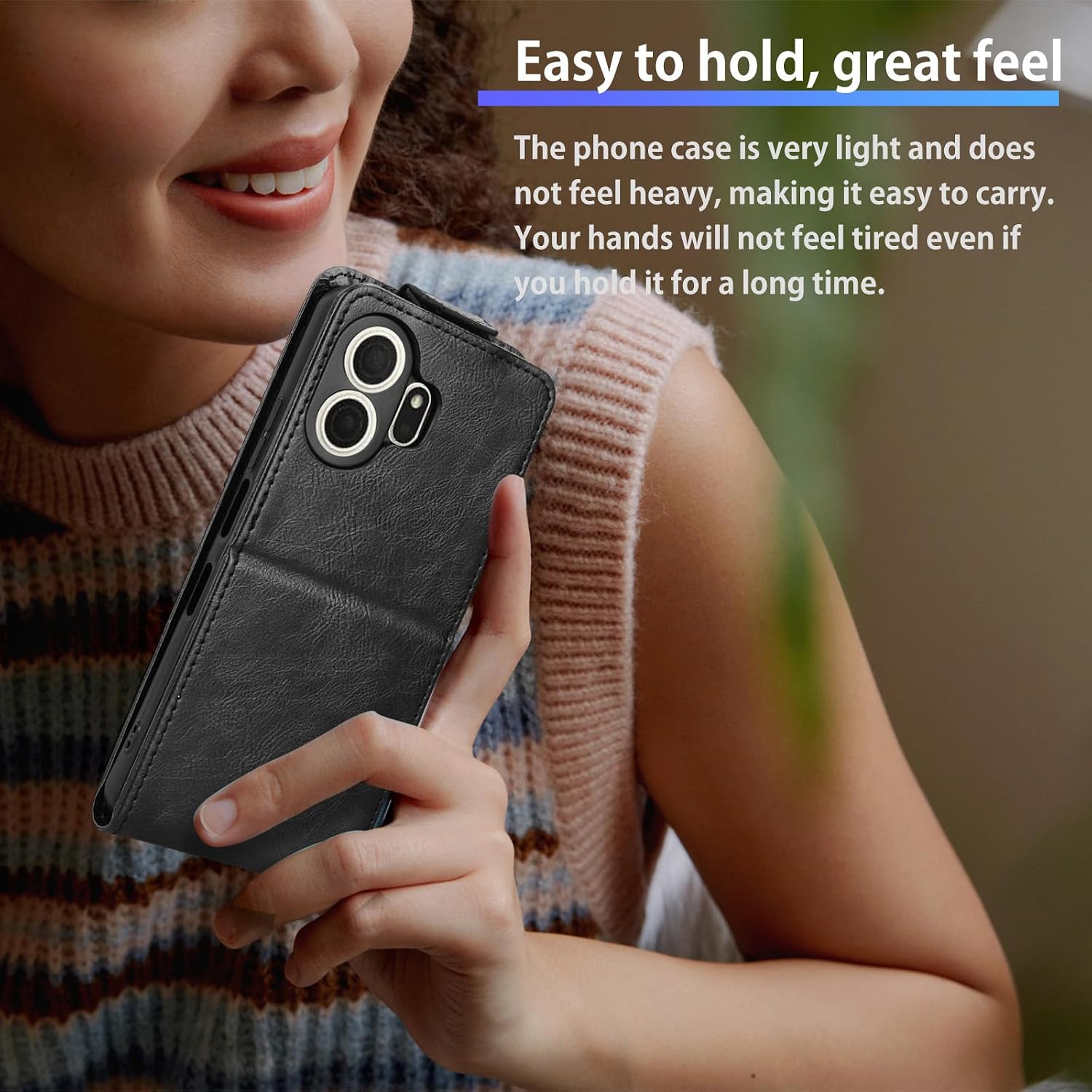 NOUKAJU Case for TCL NxtPaper 70 Pro, Vertical Flip Wallet Protective Case with Card Holder,Shock-Absorbing,Comprehensive Protection,Protective Cover for TCL NxtPaper 70 Pro(Black)