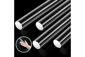 4-Piece Acrylic Dowel Rods (1 Inch Diameter x 10 Inch Length)