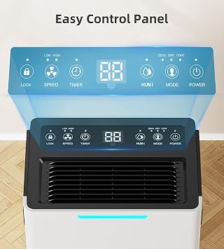 1500 Sq. ft Dehumidifier for Basement and Large Room, 21 Pints Dehumidifiers for Home with Drain Hose, Intelligent Humidity Control, 3 Modes, 24H Timer, Ideal for RV, Bathroom, Bedroom
