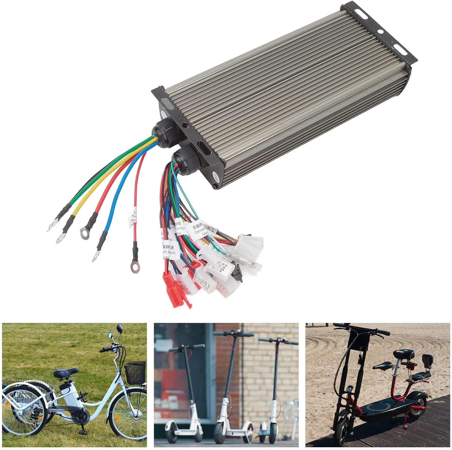 E‑Bike Speed Motor, 48V 60V 64V 72V 2000W 18 Tube Aluminium Alloy Universal Brushless Controller for Electric Bicycle Scooter