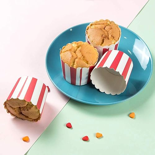 Miniatura 6 de 50 forros de papel prémium para cupcakes para cupcakes de palomitas de maíz, bombas de baño para cupcakes, estuche para magdalenas, ideal para