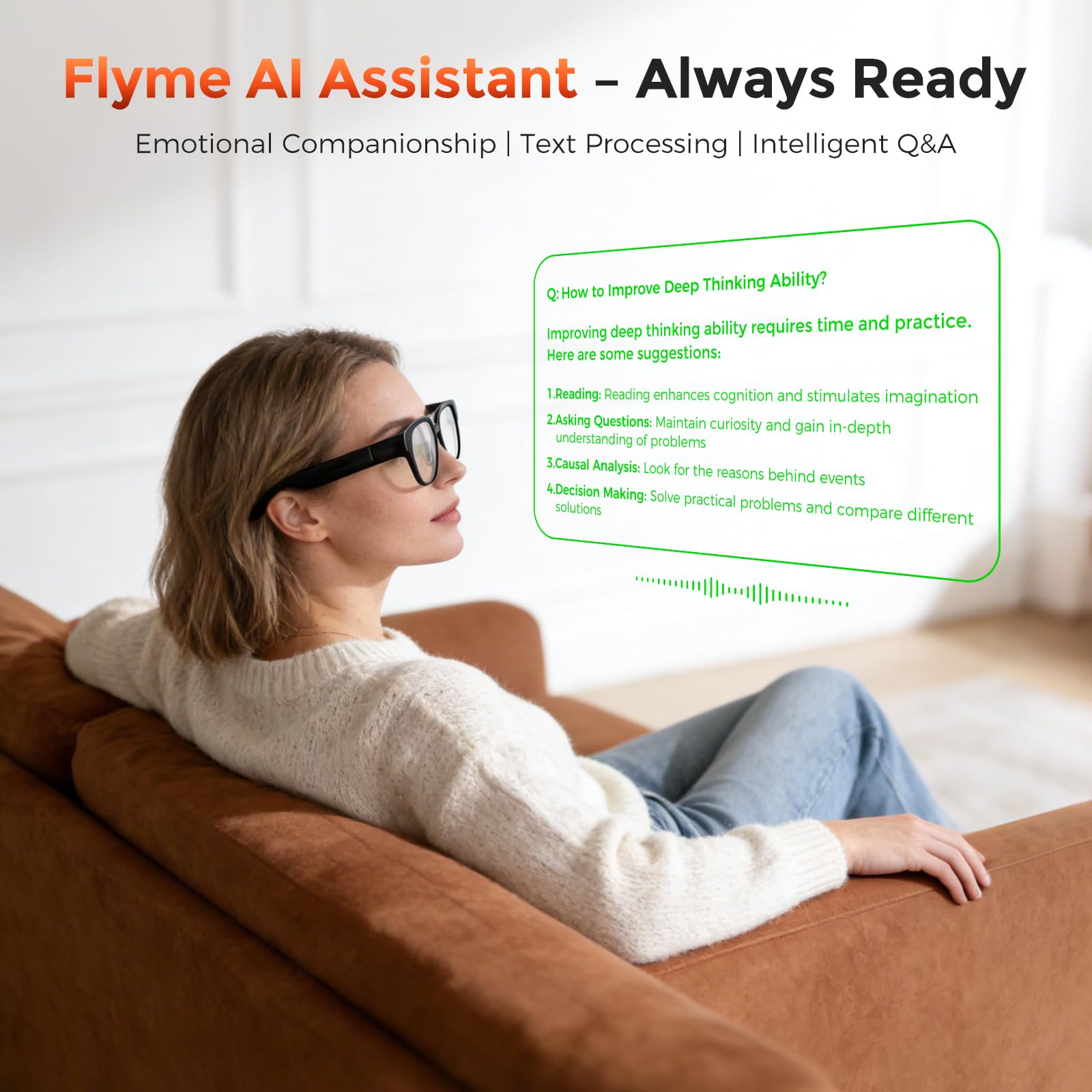 Gafas Inteligentes con Pantalla AR, Teleprompter Invisible y Traducción en Tiempo Real con IA en 40 Idiomas, Bluetooth con IA para Discursos, Viajes, Gafas de Sol para Hombre y Mujer (1)