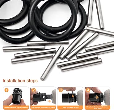 30 PCS 21mm Impact Socket Scaffolding Tool 1/2 Drive O Ring Pin Kit