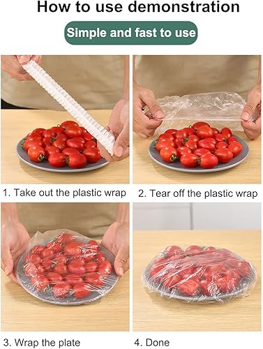 Miniatura 5 de Fresh Keeping Bags - Fundas elásticas reutilizables para almacenamiento de alimentos con bordes elásticos, fundas de plástico elásticas para tazones