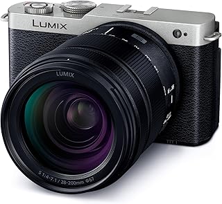 Pansonic LUMIX S9 Full Frame Camera with 28-200mm L Mount Lens, Compact Mirrorless Camera for Content Creators with Real Time LUT, Open Gate and Easy Sharing of Photos & Video (Silver)
