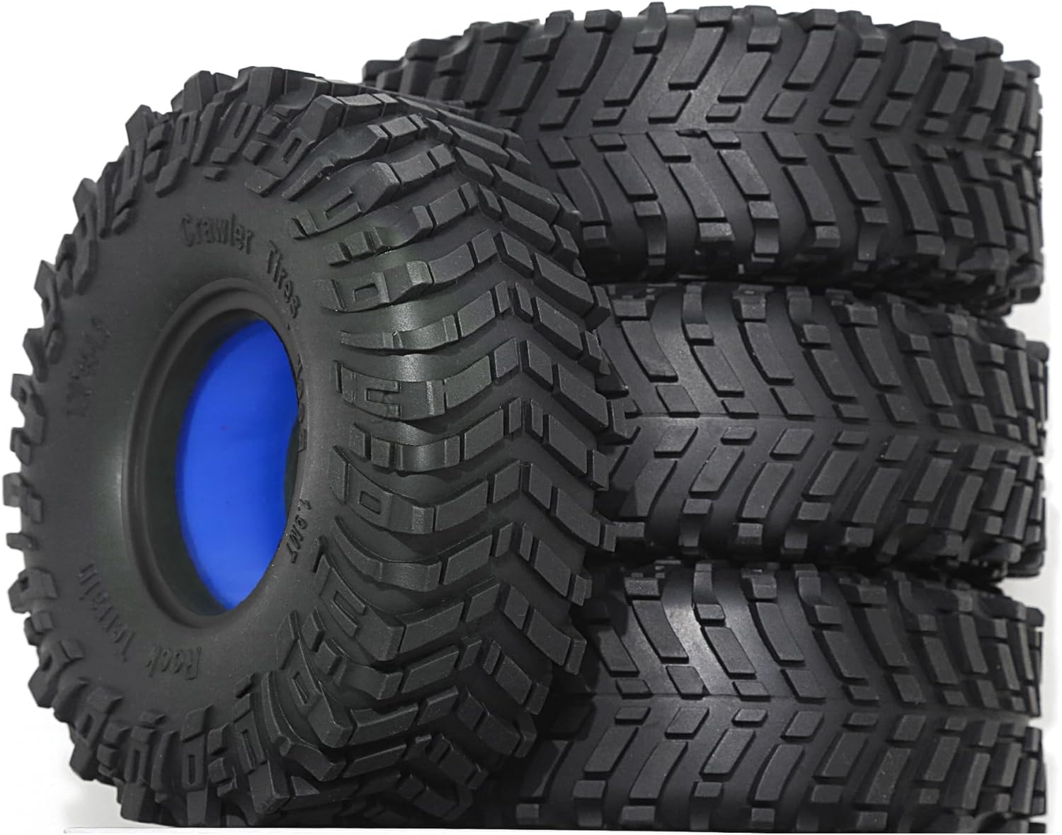 1.9 RC Silicone Liner Crawler Tires 4.72“OD All Terrain Mud Tyres Set Fit for 1/10 RC Crawler Axial SCX10 90046 SCX10 III AXI03007 Tamiya CC01 D90 D110,4PCS