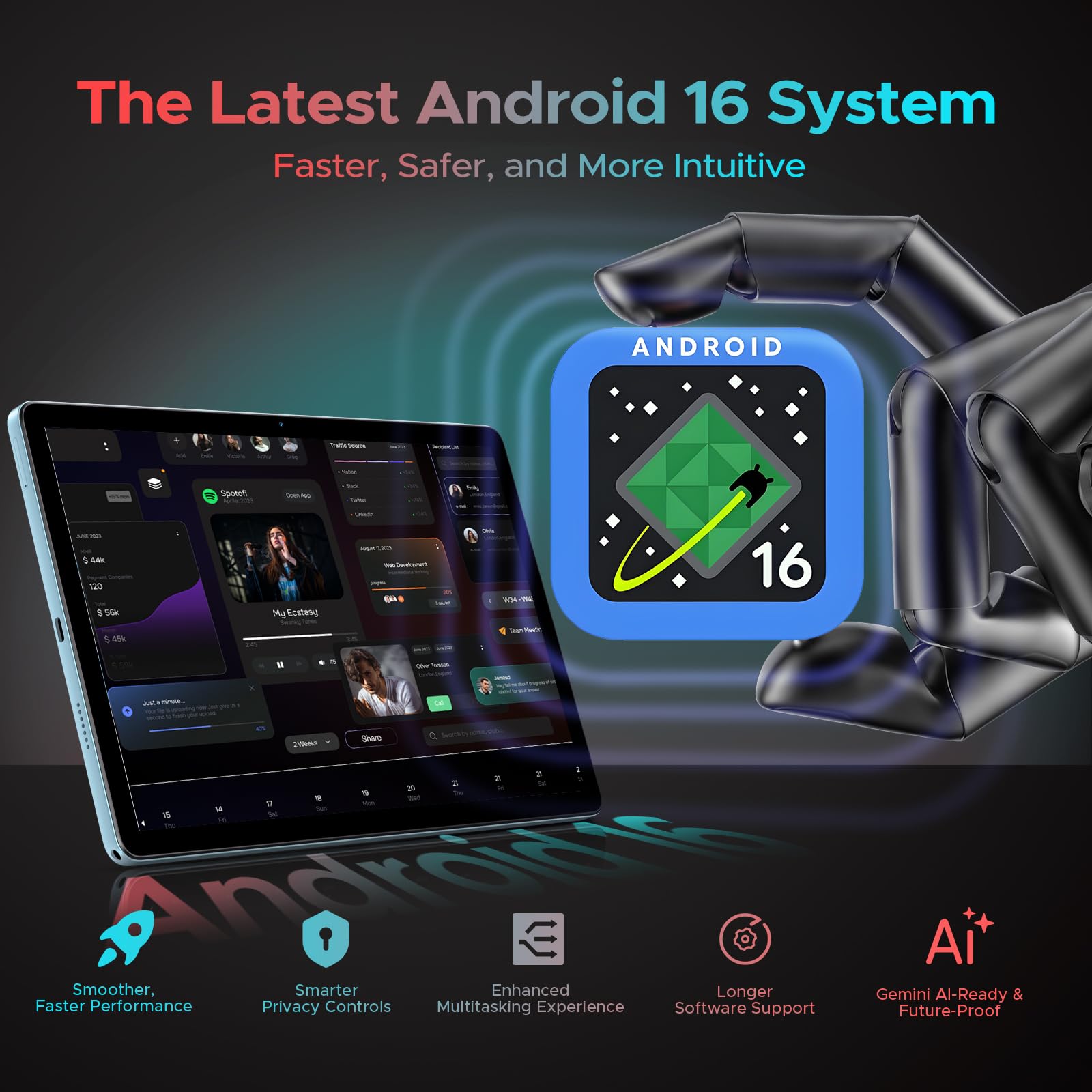 DOOGEE Tablet U11 Pro Android 16, tablet de 11 polegadas com
