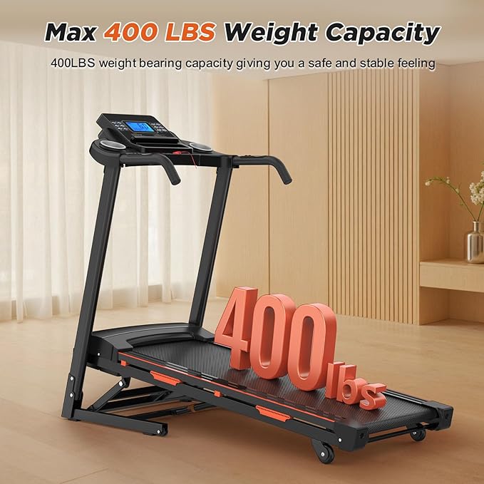 Caminadora Eléctrica Plegable ACAGALA 3.25HP, Capacidad 400LBS, Inclinación Automática miniatura 5