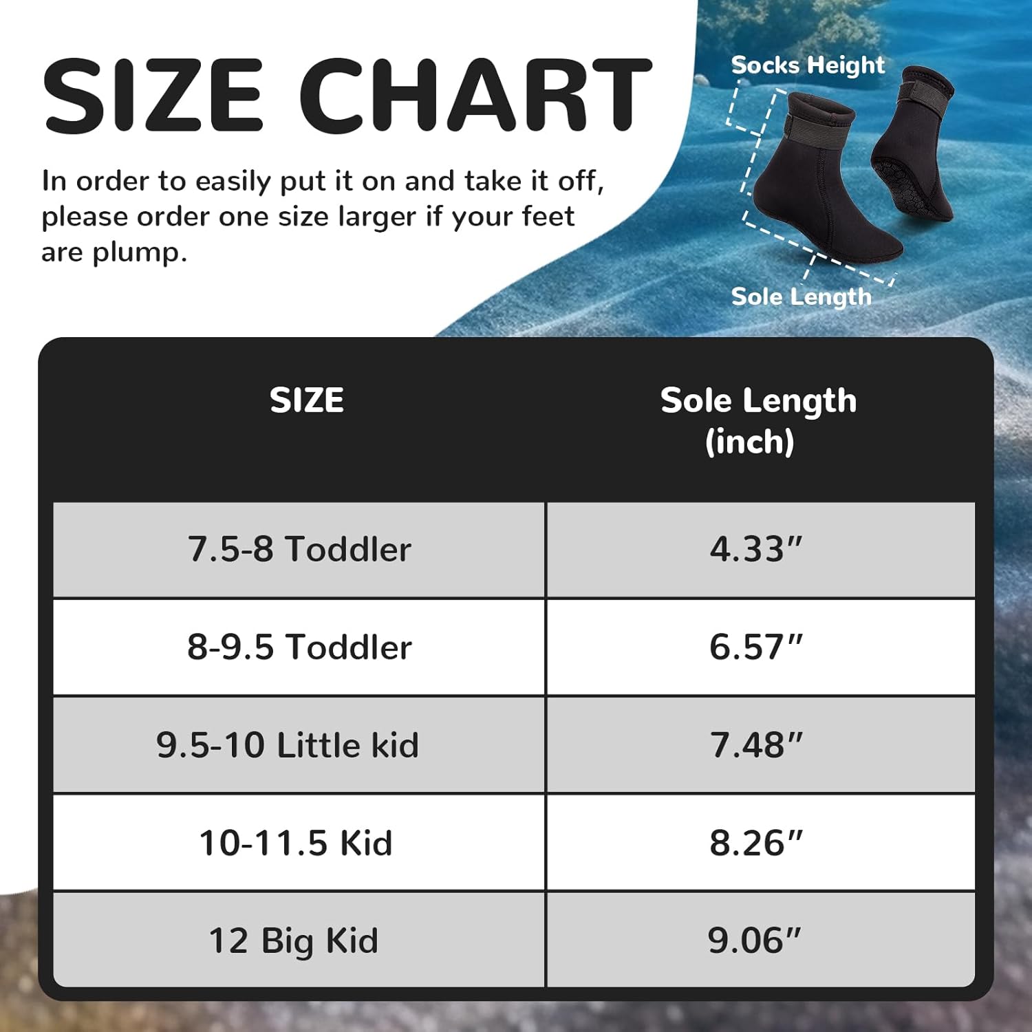 3mm Kids Water Socks for Beach, Swimming, Diving & Surfing - Image 7