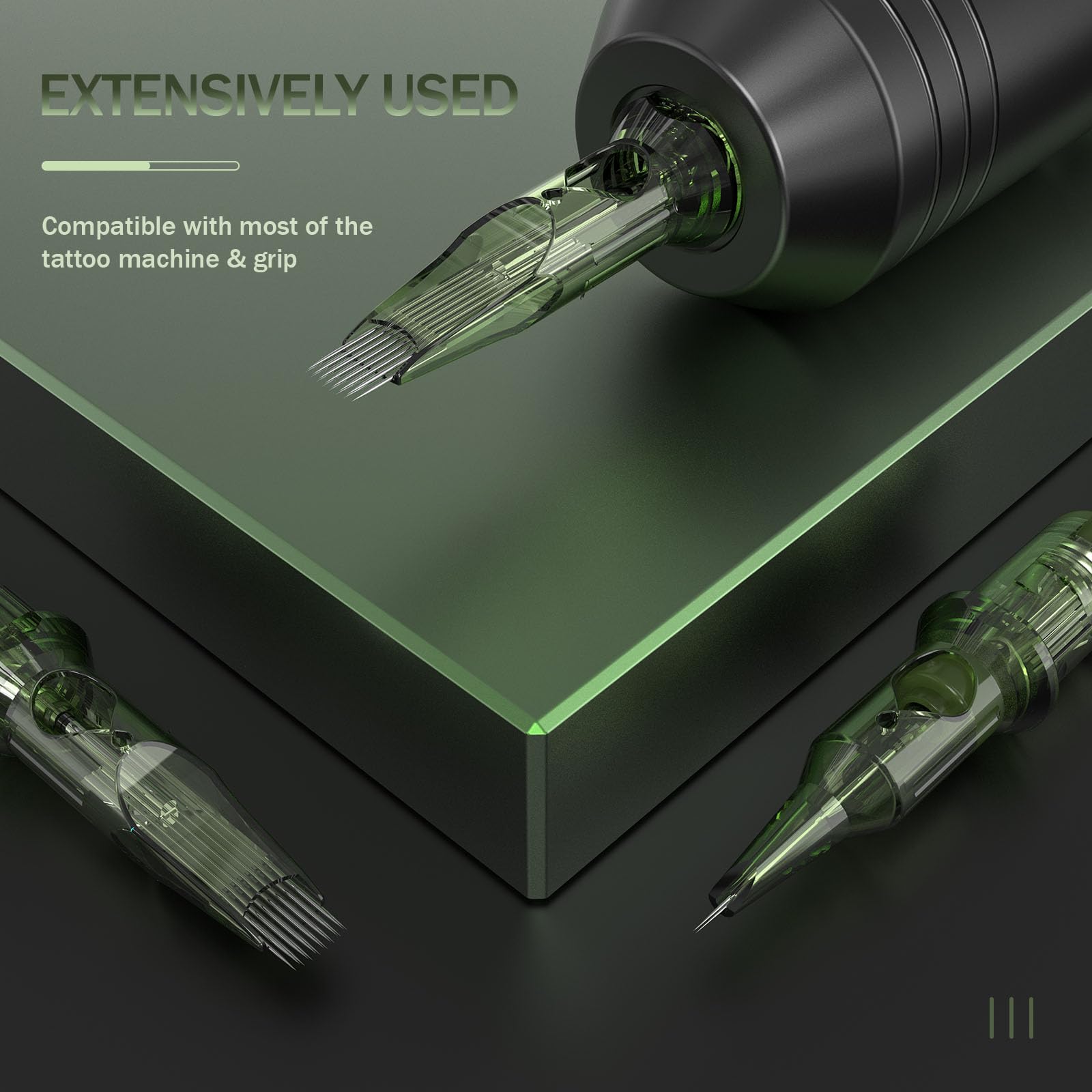 EZ TATTOO Cartridge Nadeln Assortiert - 50Stück #12 Gemischt (3RL 5RL 7RL 5RS 7RS) Standard Tattoo Nadeln für Tattoo Maschine und Tattoo Pen - REVO